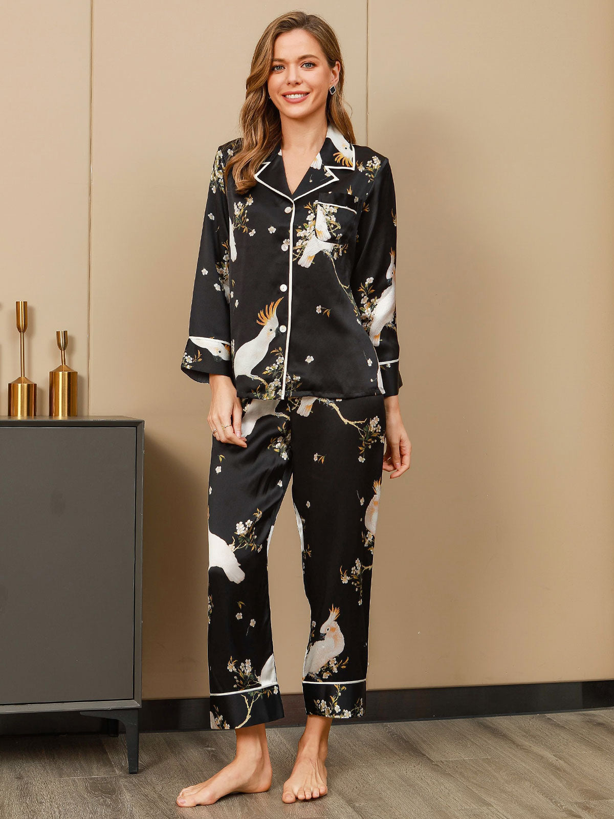 Studio By Arj Trendy and Comfortable Black Flower Nightwear for Women