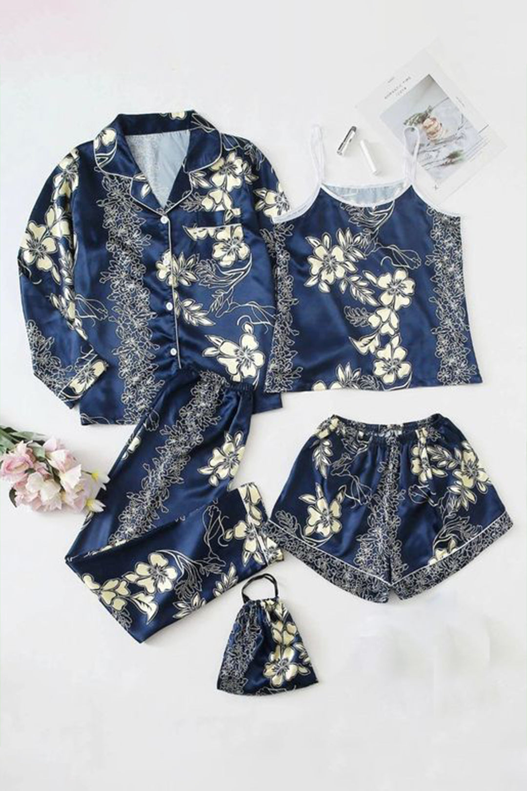 She's Inn Lumina Silky Satin Night Dress For Women and Girls Piece N