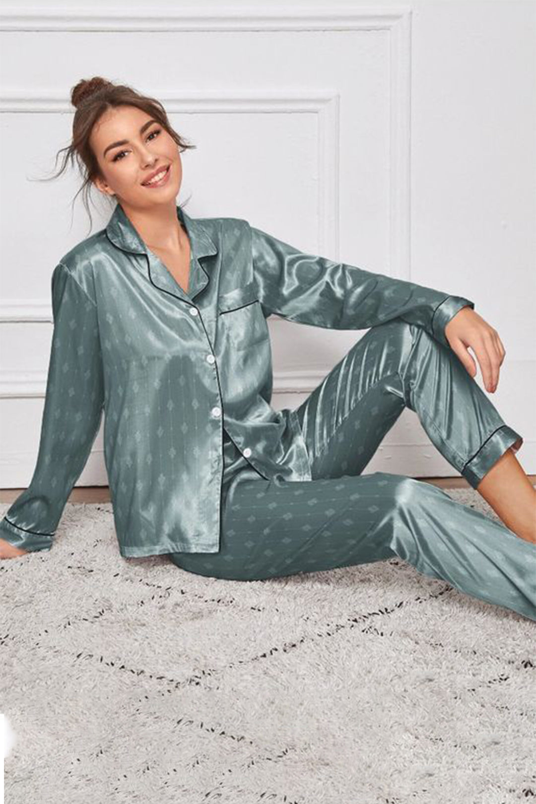 Studio By Arj Sleep in Luxury Premium Pajama Sets for Restful Nights With Black Contract Pippin