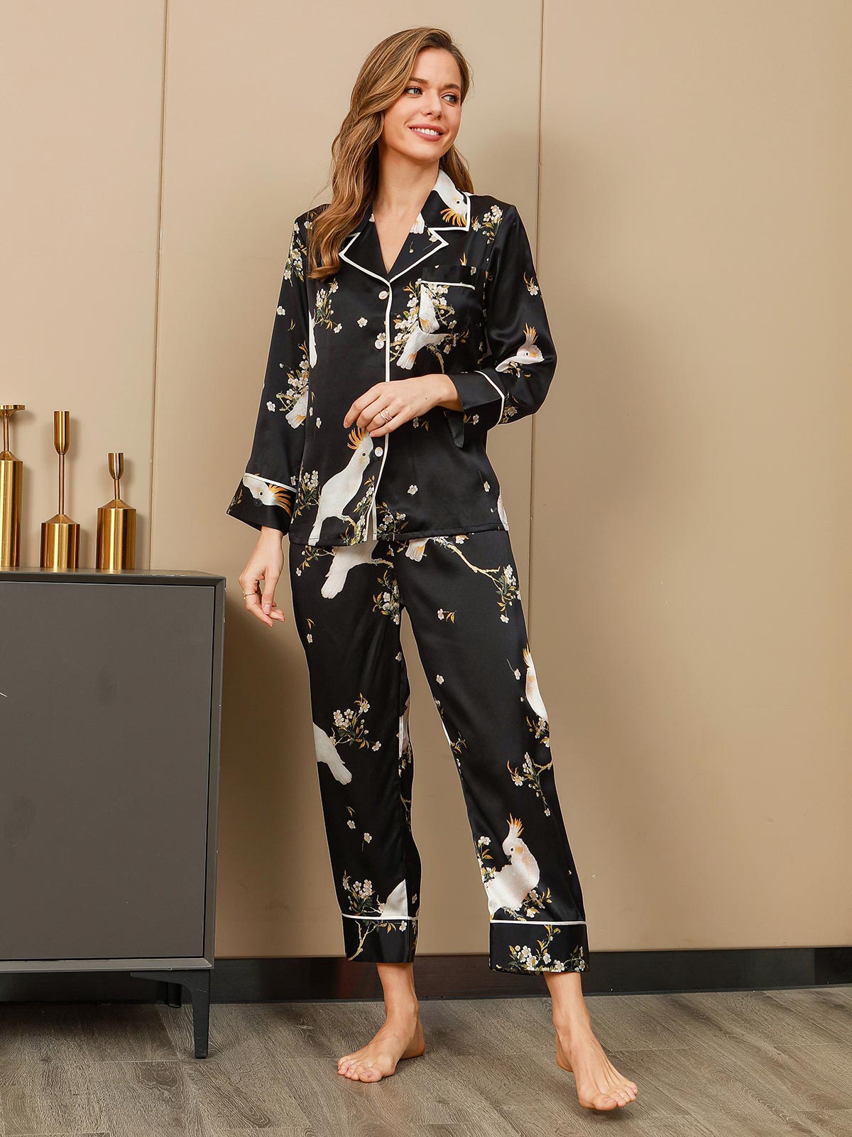 Studio By Arj Trendy and Comfortable Black Flower Nightwear for Women