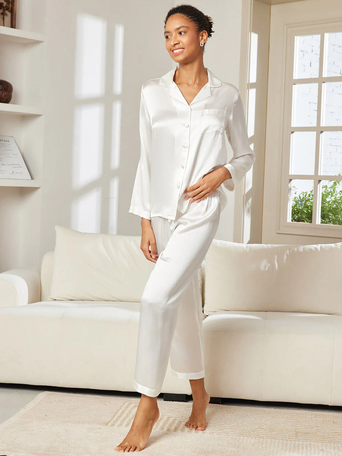 Bella de Fashion Batch-3 Chic Choices Satin Silk Plain Pajama Set