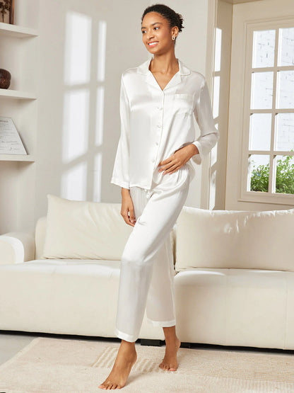 Bella de Fashion Batch-3 Chic Choices Satin Silk Plain Pajama Set
