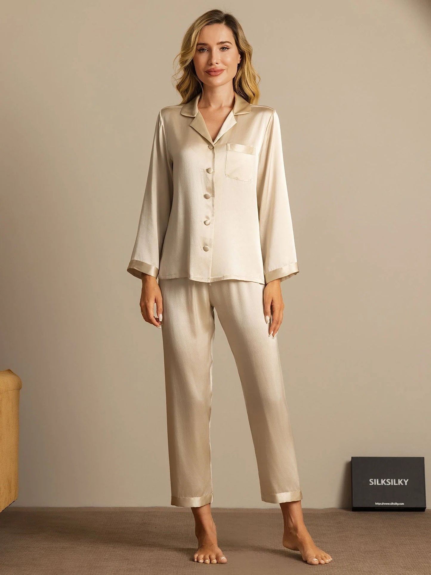 Bella de Fashion Batch-3 Chic Choices Satin Silk Plain Pajama Set