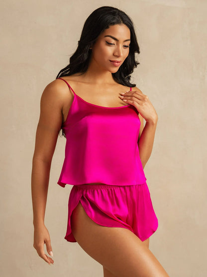 Rachel Lingerie Store Episode-4 Timeless Beauty Adjustable Spaghetti Strap Butter Silk Camisole Set