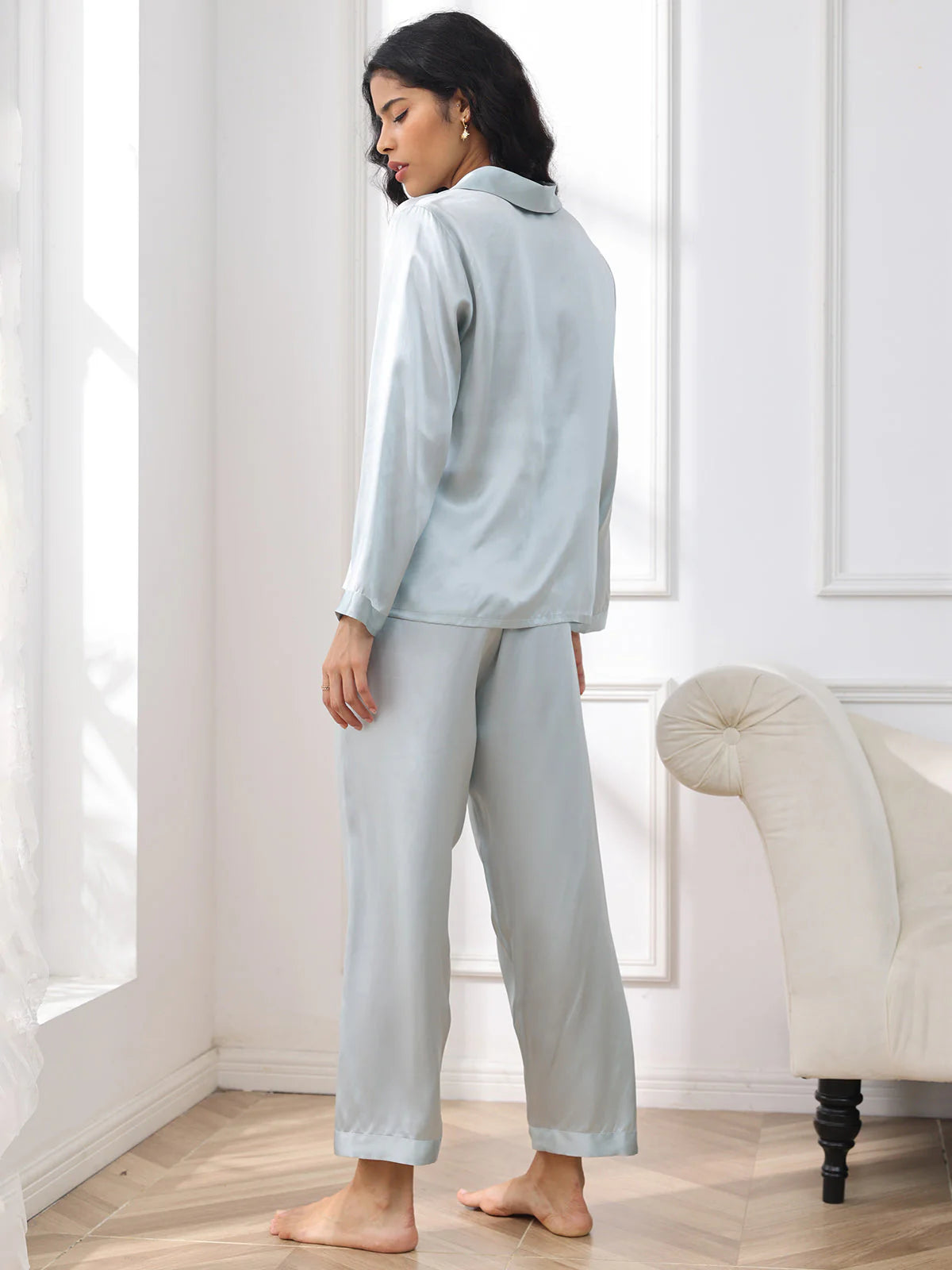 Pack of 2 Bella de Fashion Chic Choices Satin Silk Plain Pajama Set