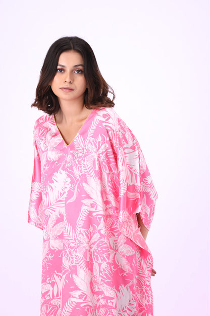 Grace Silk Kaftan-2 women Silky Satin caftan lounge wear / nightwear