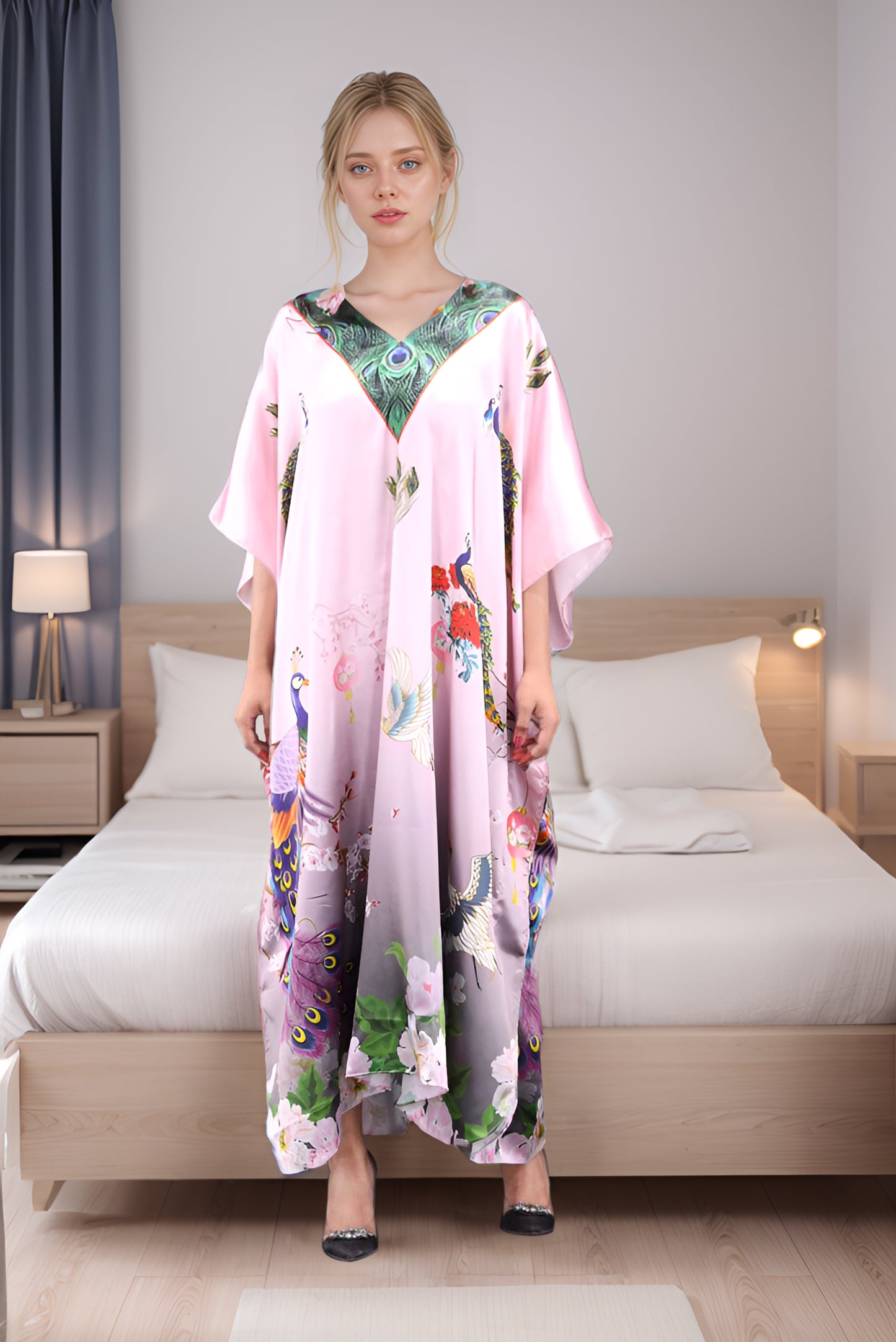 Vittorian bliss Grace Caftan is very forgiving and loose fitting for maximum comfort and best wear. To choose your favourite colour from vittorian bliss caftan range so might find yourself buying one in each colour option.