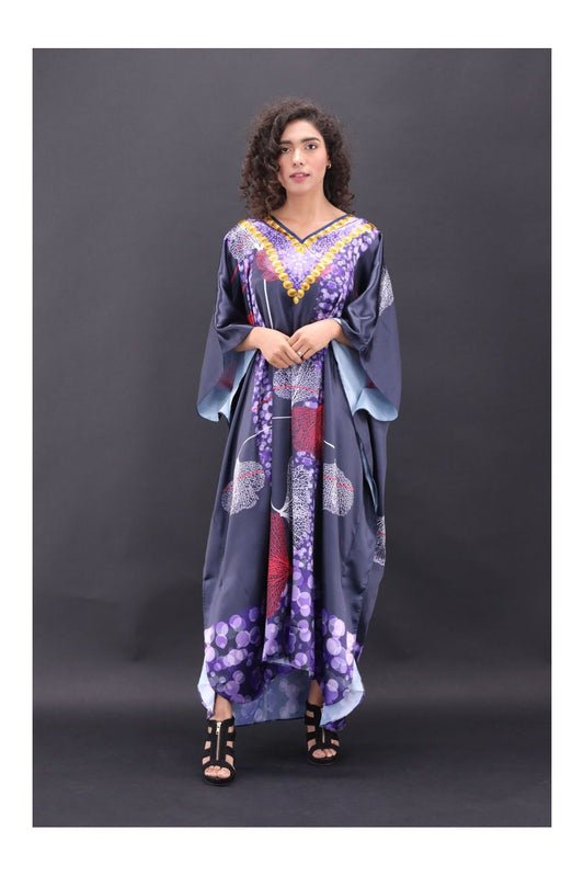 Grace Silk Kaftan-5 is very forgiving and loose fitting for maximum comfort and best wear. To choose your favorite color range so might find yourself buying one in each color option