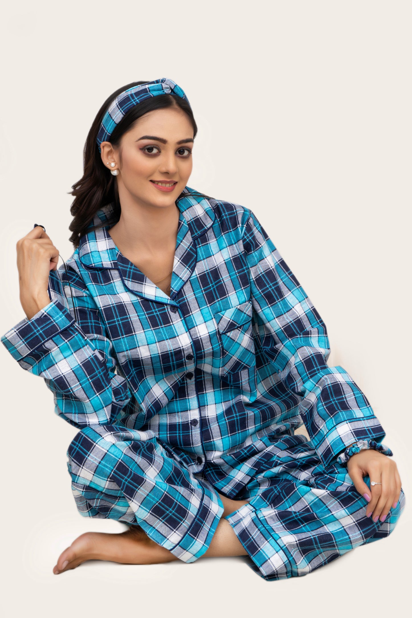 Studio By Arj Women Light Weight Cotton Flannel 100% Cotton Both Side Brush Wearing Warm