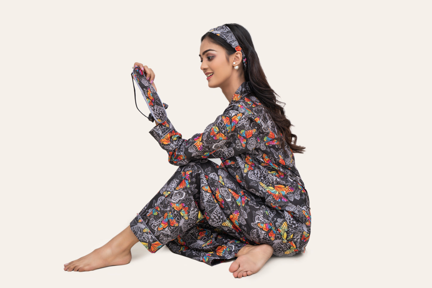 Javeria Junaid Cotton Finish Moisture, Wicking, breathable, lightweight fabric Pajama Set