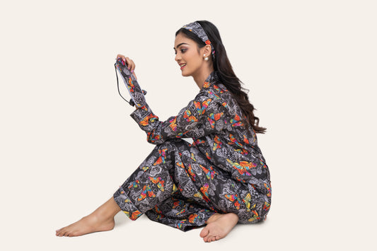 Javeria Junaid Cotton Finish Moisture, Wicking, breathable, lightweight fabric Pajama Set