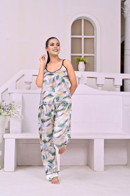 Eshaal Omani Pure Serenity – Silky Pajama Set Collection Silky Finish Night Dress For Women and Girls 7 Piece Night Wear Women's Pajama Sets