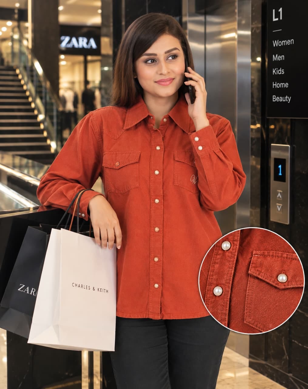 Perfect for Cold Weather.100% Cotton 8Oz. Double-Sided Brushed Chamois Super Soft, Warm Women Shirt