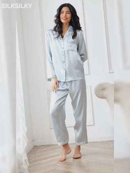 Pack of 2 Bella de Fashion Chic Choices Satin Silk Plain Pajama Set