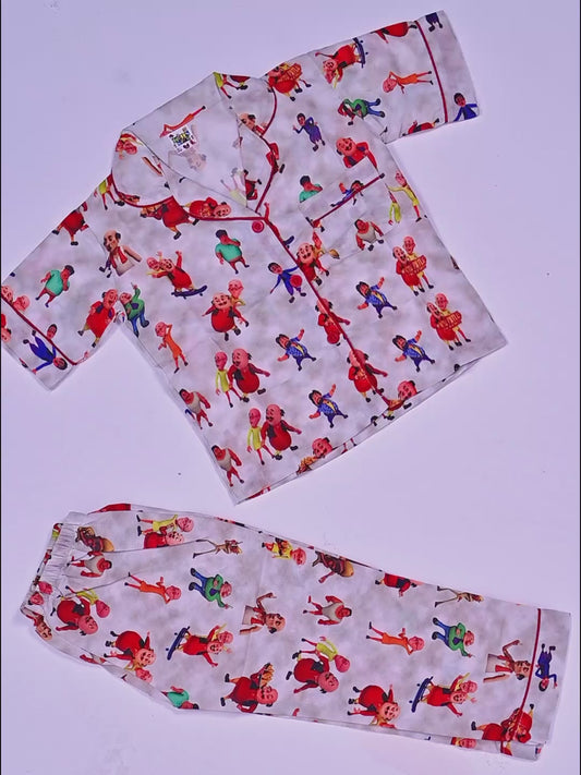 KIDS KLUB SLEEPWEAR BREATHABLE AND LIGHT WEIGHT PAJAMA SET